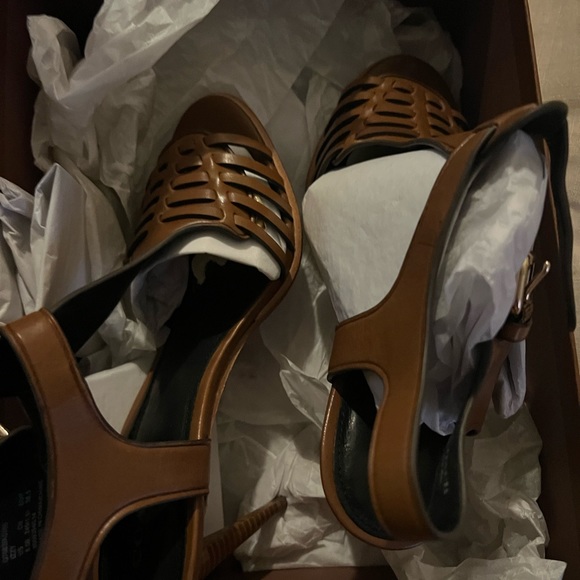 Coach Brown Leather Heels - Picture 5 of 6